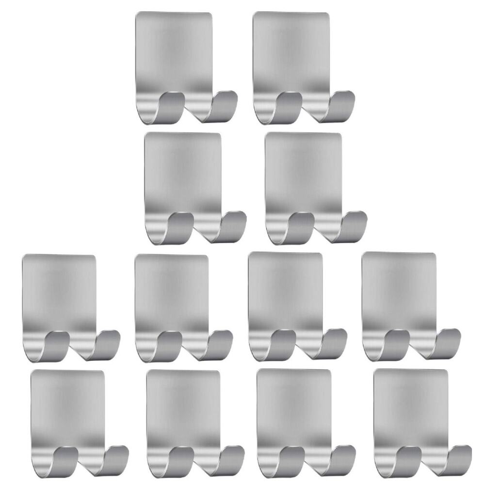 Deluxe Razor Holder for Shower-Hook (3) (4 Pack) Adhesive Stainless Steel